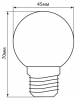 Светодиодная лампа 1W красный свет E27 25116 LB-37 Feron (2)