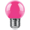 Светодиодная лампа 1W розовый свет E27 38123 LB-37 Feron (1)