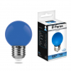 Светодиодная лампа 1W синий свет E27 25118 LB-37 Feron (1)