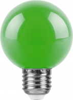 Светодиодная лампа 3W зеленый свет E27 25907 LB-371 Feron
