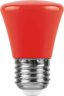 Светодиодная лампа 1W красный свет E27 25911 LB-372 Feron