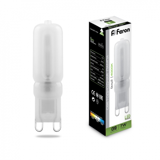 Светодиодная лампа 7W белый свет G9 25756 LB-431 Feron
