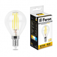 Светодиодная лампа 5W белый теплый свет E14 25578 LB-61 Feron