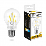 Светодиодная лампа 9W белый теплый свет E27 25631 LB-63 Feron