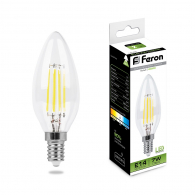 Светодиодная лампа 7W белый свет E14 25780 LB-66 Feron