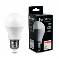 Светодиодная лампа 20W белый теплый свет E27 38041 LB-1020 Feron