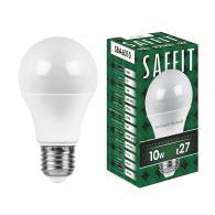 Светодиодная лампа 10W белый теплый свет E27 55004 SBA6010 Saffit