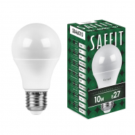 Светодиодная лампа 10W белый свет E27 55005 SBA6010 Saffit