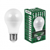 Светодиодная лампа 15W белый теплый свет E27 55010 SBA6015 Saffit
