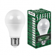 Светодиодная лампа 15W белый свет E27 55011 SBA6015 Saffit