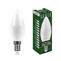 Светодиодная лампа 7W белый теплый свет E14 55030 SBC3707 Saffit