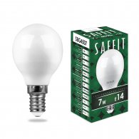 Светодиодная лампа 7W белый свет E14 55035 SBG4507 Saffit