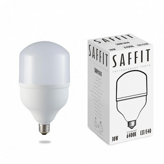 Светодиодная лампа 30W дневной свет E27 55091 SBHP1030 Saffit