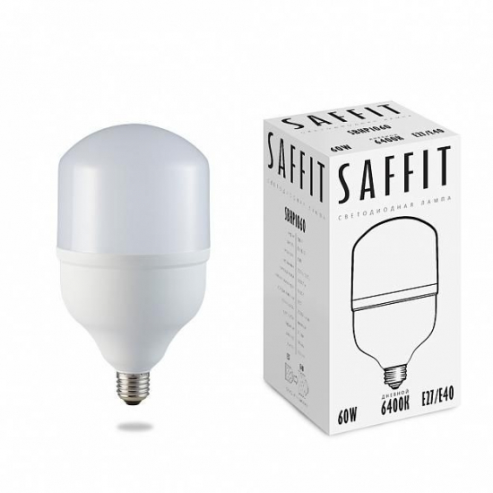 Светодиодная лампа 60W дневной свет E27-E40 55097 SBHP1060 Saffit