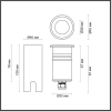 Встраиваемый грунтовый светильник Ingro 4000К 3W 6660/1GL Odeon Light (4)