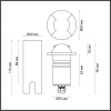 Встраиваемый грунтовый светильник Wald 4000К 3W 6662/2GL Odeon Light (4)