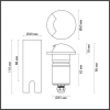 Встраиваемый грунтовый светильник Wald 4000К 3W 6662/1GL Odeon Light (5)