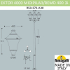 Парковый фонарь Ektor 4000 Midipilar Remo R50.372.A30.AXE27 Fumagalli (2)
