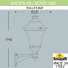 Настенный уличный фонарь Midipilar Remo R50.254.000.AYE27 Fumagalli (2)