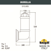 Настенный уличный фонарь Mirella D15.505.000.AXE27H.FC1 Fumagalli (2)