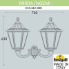 Настенный уличный фонарь Mirra Noemi E35.142.000.WYH27 Fumagalli (2)