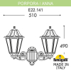 Настенный уличный фонарь Porpora Anna E22.141.000.WXF1R Fumagalli (2)