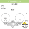 Настенный уличный фонарь Porpora G250 G25.141.000.AZE27 Fumagalli (2)