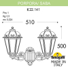 Настенный уличный фонарь Porpora Saba K22.141.000.AXF1R Fumagalli (2)