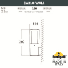Настенный уличный светильник Carlo Wall DR1.570.000.AXU1L Fumagalli (2)