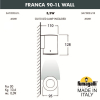 Настенный уличный светильник Franca 90 Wall 3A7.002.000.AXU1L Fumagalli (2)