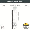 Настенный уличный светильник Franca 90 Wall 3A7.003.000.WXU2L Fumagalli (2)