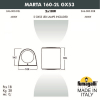 Настенный уличный светильник Marta 160 2A6.000.000.AXD2L Fumagalli (2)