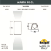 Настенный уличный светильник Marta 90 2A4.000.000.AXU2L Fumagalli (2)
