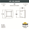 Уличный светильник для ступенек Leti 100 Square 3C1.000.000.WYG1L Fumagalli (2)